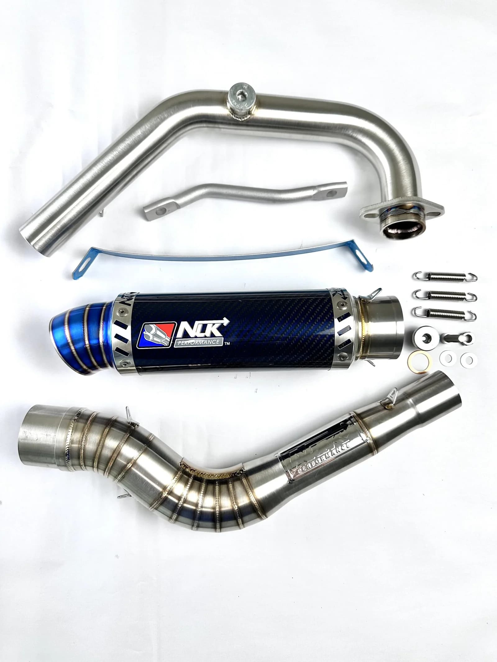 NLK EXHAUST PIPE OPEN Y15ZR (CARBON BLUE)