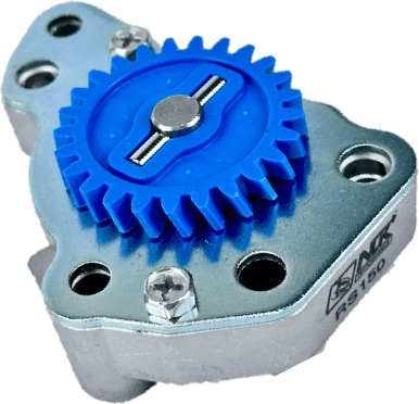 NLK RACING OIL PUMP CNC WITH GEAR RS150 (BLUE)